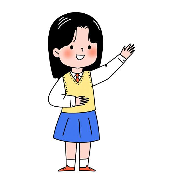 摄图网_402117710_儿童女生学生蓝色卡通图片贴纸（企业商用）.png